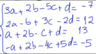 Vídeo aula  Sistemas lineares 4 x 4  Escalonamento [upl. by Enelehcim]