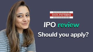 Data Patterns IPO Review Date Price Details Analysis  Aleena Rais  IPO news latest [upl. by Thorncombe78]