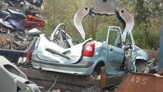 cars crushed on the car scrapyard with djlau1 [upl. by Danna]