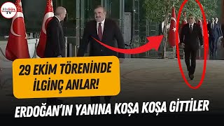 Erdoğanın yanına koşa koşa gittiler O ilginç anlar 29 Ekim törenine damga vurdu [upl. by Redford223]