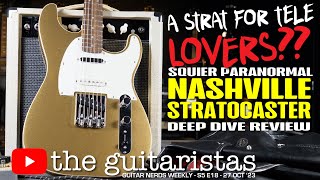 Squier Paranormal Nashville Stratocaster Review 🎸 Fender Telecaster Meets Stratocaster Mash Up 🎸 [upl. by Kimberlee204]