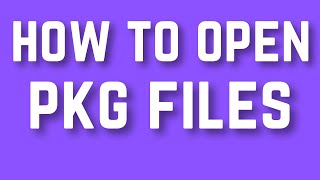 How to open pkg files on windows  easy steps [upl. by Aihsatan592]