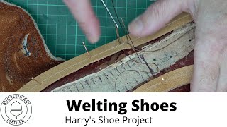 Pt 14 Shoemaking Welting Boars Bristles and Cordwainers Spinning Top [upl. by Ruberta]