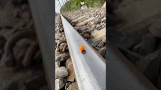 Train vs orange ball 🍊shorts train orange ball viralvideo [upl. by Atined]