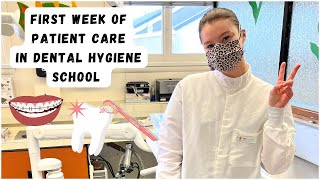 FIRST WEEK OF PATIENT CARE JUNIOR YEAR  Dental Hygiene School Vlog [upl. by Vickey]