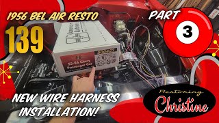 E139 Pt 3  Installing the American Autowire Classic Update Wiring Harness 1956 Chevy Bel Air Resto [upl. by Mcnully138]