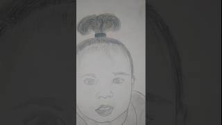 Cute baby girl photo sketchlatestsong drawing viralshort art viralvideo ArtistShikhaSharma [upl. by Yahs]