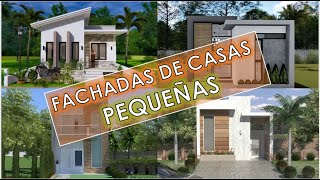 FACHADAS de CASAS PEQUEÑAS BONITAS y SENCILLAS [upl. by Ecar]