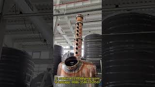 3000L copper still with copper reflux columns versatile still for making gin vodka whisky brandy [upl. by Mackey]