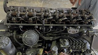 Mercedes 6 cylinder OM 366A 160HP Turbo 118KW Engine Open  Critical Problem Check up  Part 2 [upl. by Canty424]