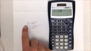 Scientific Notation on the TI30XIIS [upl. by Arrais]