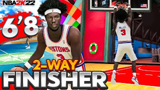 RIDICULOUS 6’8 2WAY FINISHER AT POWER FORWARD ON NBA 2K22 BEST CENTER BUILD ON NBA 2K22 [upl. by Schonfeld291]