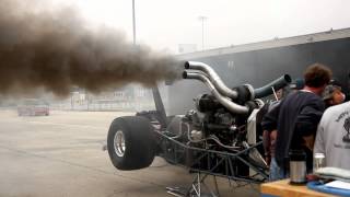 TRIPLE TURBO DIESEL DRAGSTER WARMING UP NEW VIDEO LINK IN DESCRIPTION [upl. by Ano]