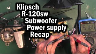 Klipsch R120sw subwoofer power supply recap [upl. by Augustus]