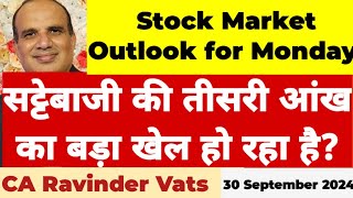 Stock Market Outlook for Monday  30 September 2024 by CA Ravinder Vats [upl. by Iris396]