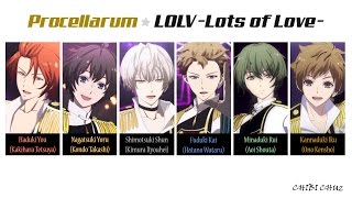 TSUKIUTA LOLV Lots of Love  Procellarum Lyrics [upl. by Ad]