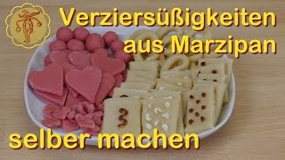 Süßigkeiten aus Marzipan zum Lebkuchen verzieren  selber machen [upl. by Anailuy]