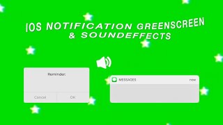 Animated iOS  iPhone notification Greenscreen amp Sound effects for Youtube Intro [upl. by Assela]