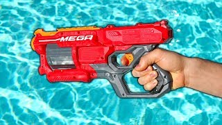 NERF GUN VS GIANT POOL [upl. by Ynnig]