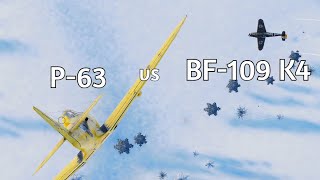 Bf109 K4 vs P63 Dogfight Full unsped version [upl. by Yroc]