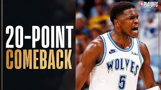 The Timberwolves BEST PLAYS From The Biggest Halftime Comeback In Game 7 History😲 May 19 2024 [upl. by Syah]