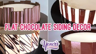 FLAT CHOCOLATE SIDE DECOR Tutorial  Yeners Cake Tips with Serdar Yener [upl. by Yesnil]