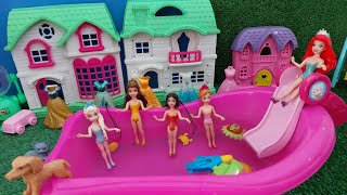 Disney Princesses pool party kids video Disney Princesses save WreckItRalph Çocuklar İçin Video [upl. by Bohman]