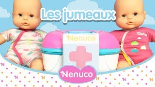 Les jumeaux soft Nenuco à la visite médicale Découvre les accessoires de la malette médicale [upl. by Elraet]