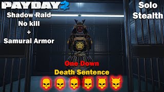 Payday 2  Shadow Raid  No Kill  Samurai Armor  DSOD  SOLO  STEALTH [upl. by Eimaral]