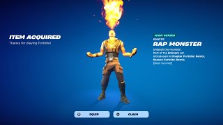 HOW TO GET RAP MONSTER EMOTE IN FORTNITE [upl. by Sean]