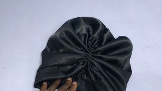 DIY lined front and back gathered Turban  Beginners Friendly [upl. by Four]