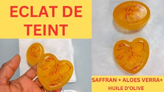 ECLAT DE TEINT 【 SAVON AU SAFFRAN  GEL DALES  HUILE DOLIVE 】 [upl. by Malcolm83]