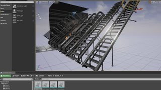 SciFi Stairs Basic Version Test in Unreal [upl. by Peterus]