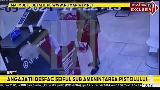 Jaf armat la BCR Iași Un bărbat înarmat cu un pistol a amenințat un angajat să deschidă seiful [upl. by Gnen810]