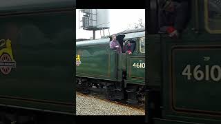 46100 Royal Scot departs from Nuneaton 15924 steam preserved train [upl. by Moriyama622]