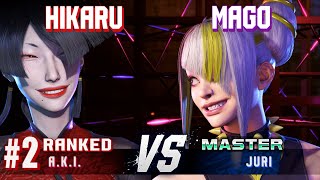 SF6 ▰ HIKARU 2 Ranked AKI vs MAGO Juri ▰ Ranked Matches [upl. by Enortna457]