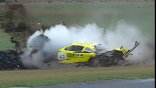 Tassie Tin Tops 2024  Tasmania Race 1  Williscroft Big Crash [upl. by Eseenaj894]