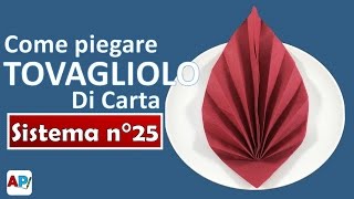 Come piegare tovagliolo di carta a forma di fiamma  tovaglioli fai da te [upl. by Yreffeg566]