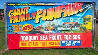 Torquay Vlog Anderton and Rowlands funfair August 2023 [upl. by Adnicaj709]