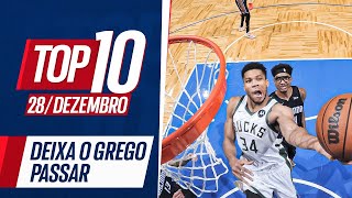 GIANNIS ATROPELA MAGICS TOCAÇO DE LEBRON E MUITO MAIS NO TOP 10 NBA  2812 [upl. by Kati]