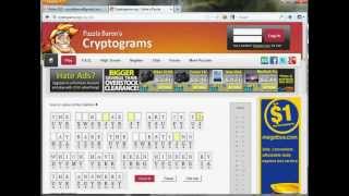 Solving a Cryptogram at Cryptogramsorg [upl. by Tracie]