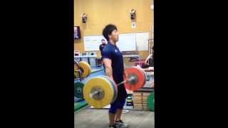 Toshiki Yamamoto power clean 160×5 [upl. by Noirad]