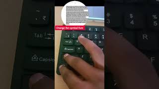 Chang the Symbol font  Shortcut Key shorts computer shortcutkeysofcomputer tricks windows7 [upl. by Emili248]