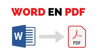 Comment Convertir un fichier Word en PDF [upl. by Kinchen]