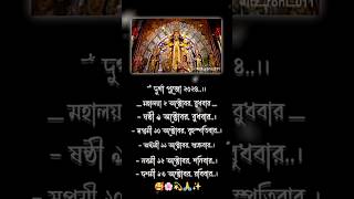 Durga Puja Date 2024✨🙏shorts durga Puja 2024tanding viral reels [upl. by Emilee]