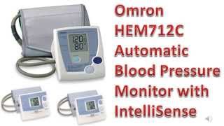 Omron HEM 712C Automatic Blood Pressure Monitor with IntelliSense [upl. by Emsoc505]