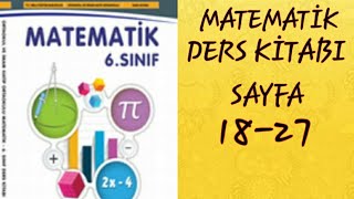 6SINIF MATEMATİK DERS KİTABI SAYFA 1827  6SINIF MATEMATİK DOĞA YAYINLARI [upl. by Ancilin]