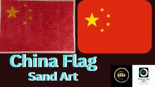 China FlagSand ArtColoured Sand [upl. by Mian]