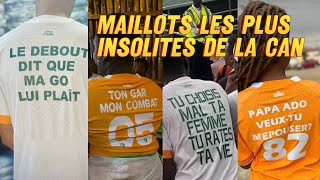 Top flocages maillots les plus insolites de la CAN COTE DIVOIRE 2023 [upl. by Baseler134]