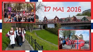 Norges nasjonaldag  Grunnlovsdag 17 mai 2016 i Trondheim  Inspired by travel [upl. by Leirua]